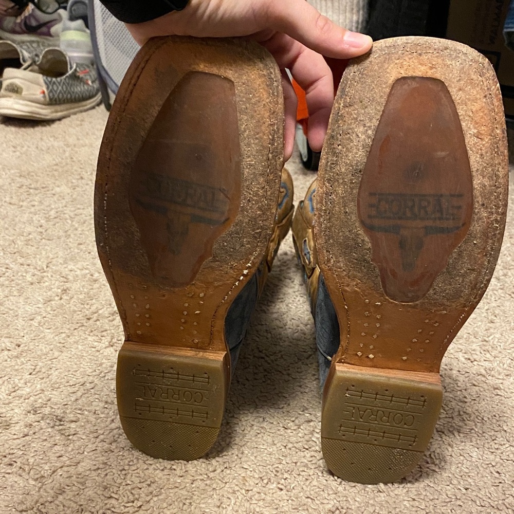 Womens Corral Blue Sand Gator Cowboy Boots - Picture 3 of 5